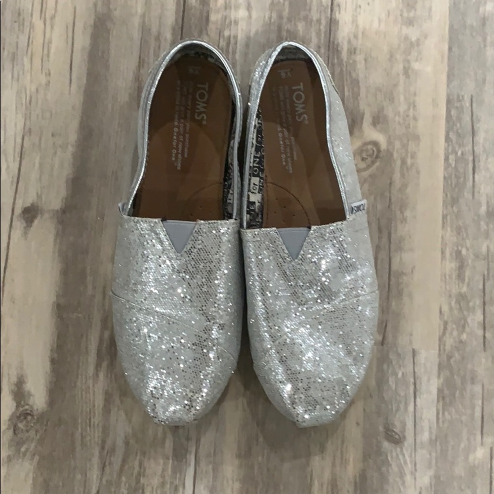 Tom’s Silver Iridescent Glitter Women's Classics